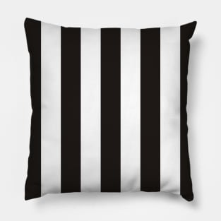 Black and White Referee Stripes Pillow