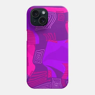 Mazipoodles Psychedelic Egyptian Collage Purple Fuchsia Phone Case