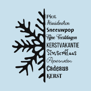 Christmas Snowflake Dutch Language T-Shirt