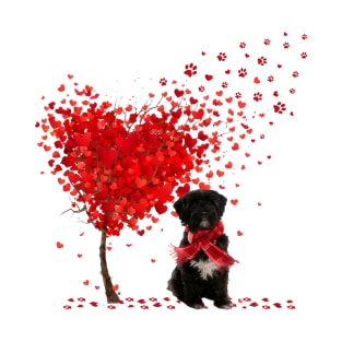 Happy Valentine's Day Heart Tree Love Tibetan Terrier T-Shirt