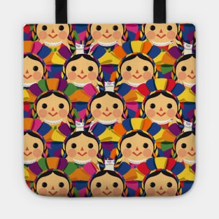 Mexican Doll, María. Mexican Otomi Doll Pattern. Traditional Mexican Rag Doll T-Shirt Tote