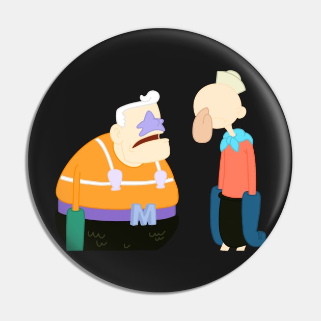 Barnacle Boy and Mermaid Man Pin by VinylPatch