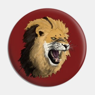 Snarling Lion Pin