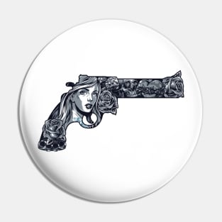 Chicano Gun Pin