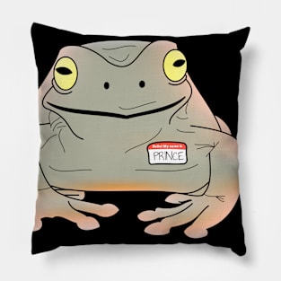 Frog - "Hello, my name is Prince" Pillow