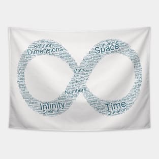 Infinity Symbol Silhouette Shape Text Word Cloud Tapestry