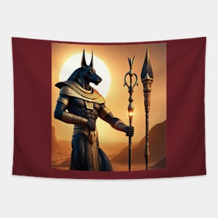 Anubis and the sun Tapestry