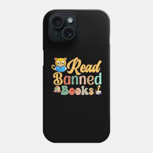 I Read Banned Books Week Librarian Freadom Reader Nerd Men Phone Case