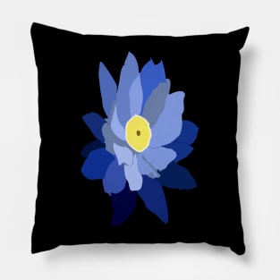 Blue lotus flower Pillow
