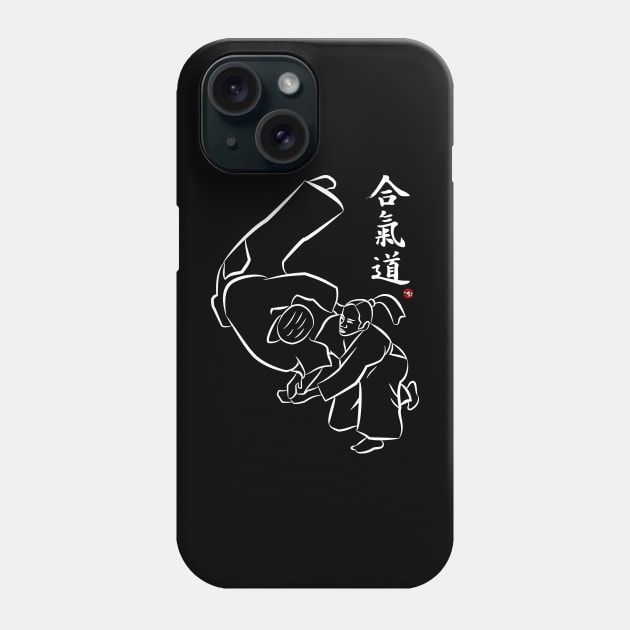 Aikido Women - White Phone Case by BaliBudo