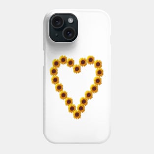 Sunflower Heart Phone Case