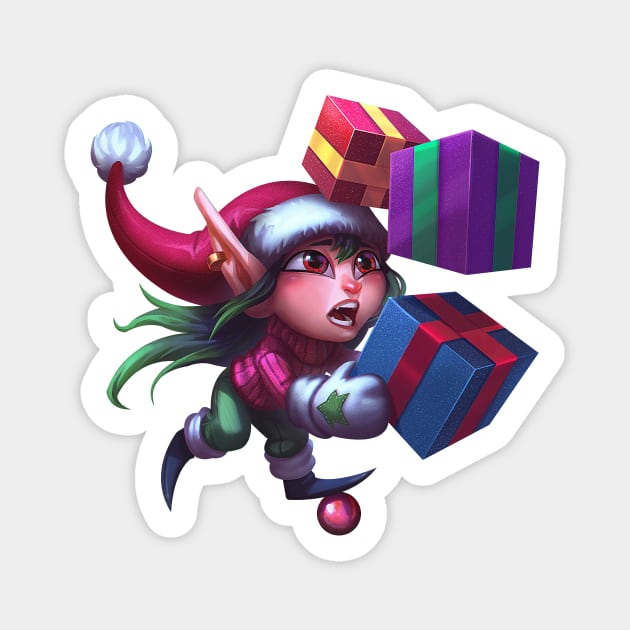 clumsy christmas elf Magnet by JoaoVagner