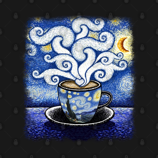 Cappuccino lover starry night Van Gogh by Artardishop