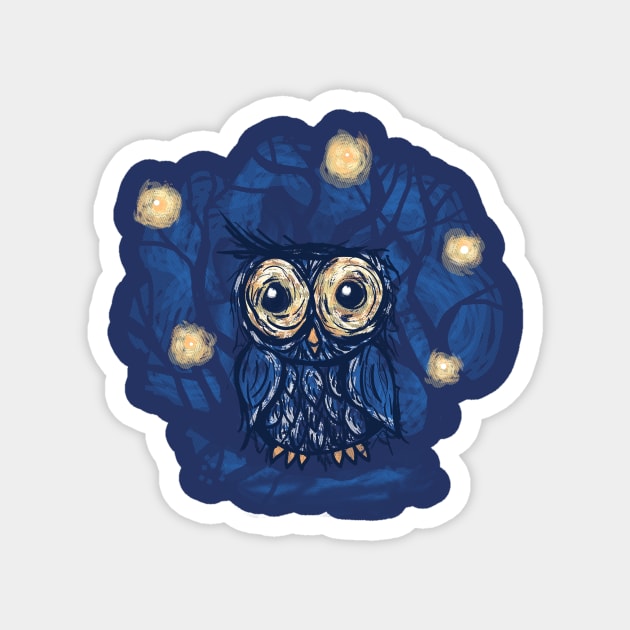 Vinny Van Owl Magnet by oakenspirit