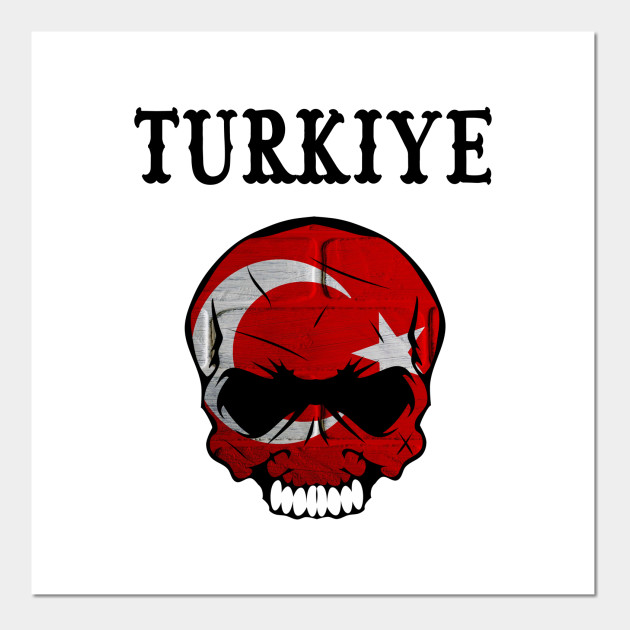Turkiye Flag Skull Turkish Flag Cool Tukiye Istanbul Turkiye Poster Und Kunst Teepublic De