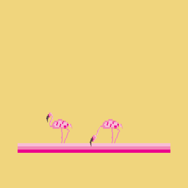 flamingo pixel by daidai