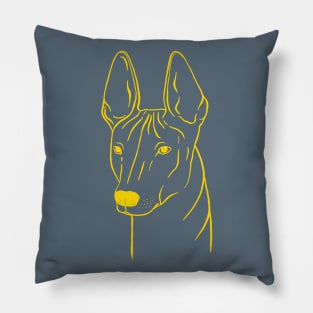 Xoloitzcuintli (Blue-Gray and Yellow) Pillow