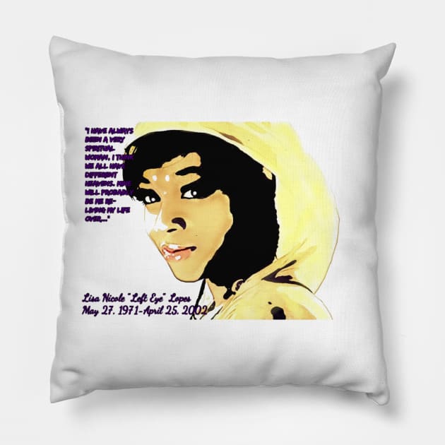 REMEMBER THE MUSIC: Lisa "Left Eye" Lopes Pillow by Melodeelicious