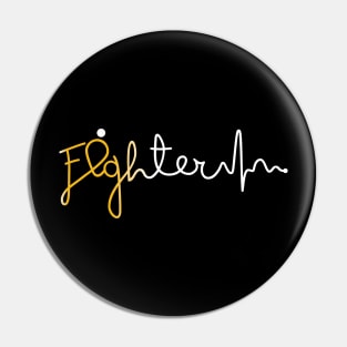 Fighter- Childhood Cancer Gifts Childhood Cancer Awareness Pin