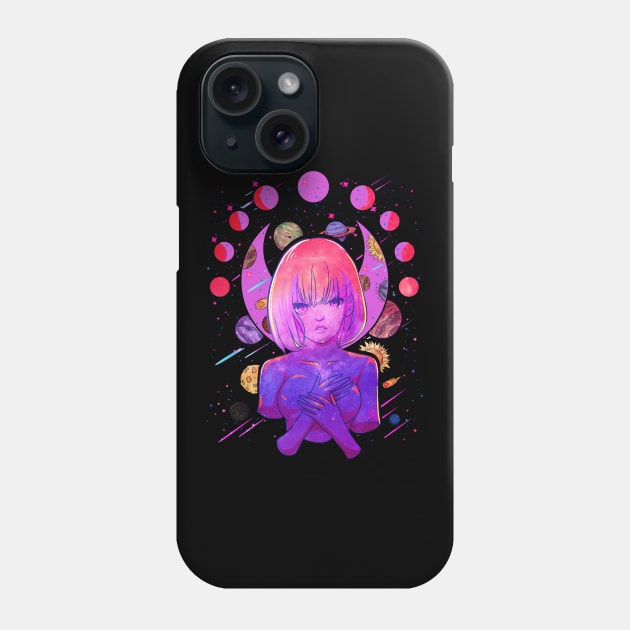 Galactic Celestial Princess Manga Anime Girl Goth Phone Case by theperfectpresents