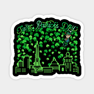 Saint Patrick's Day Paris France Magnet