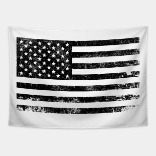 Black American Flag Tapestry