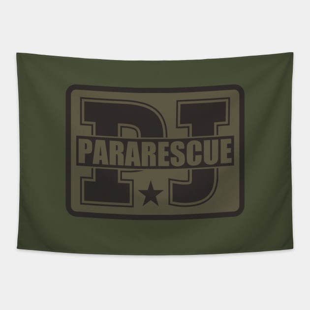 PJ Pararescue Patch (subdued) Tapestry by TCP