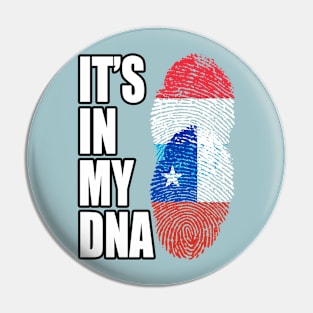 Luxembourgish And Chilean Mix Heritage DNA Flag Pin