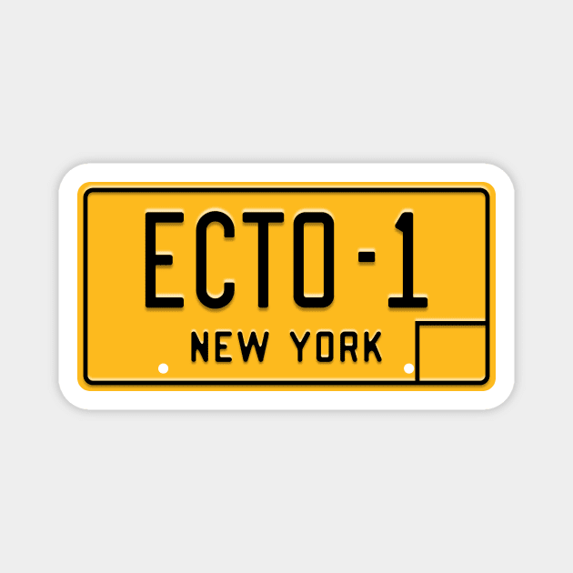 Ecto-1 Licence Plate (Ghostbusters) Magnet by GraphicGibbon