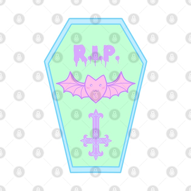 Kawaii Bat (pastel) by Luna-Cooper