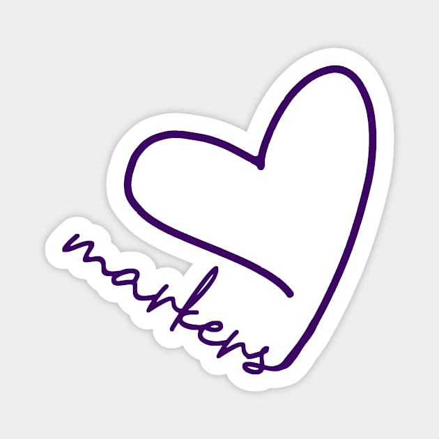 Markers Heart Logo Magnet by Marker Mart