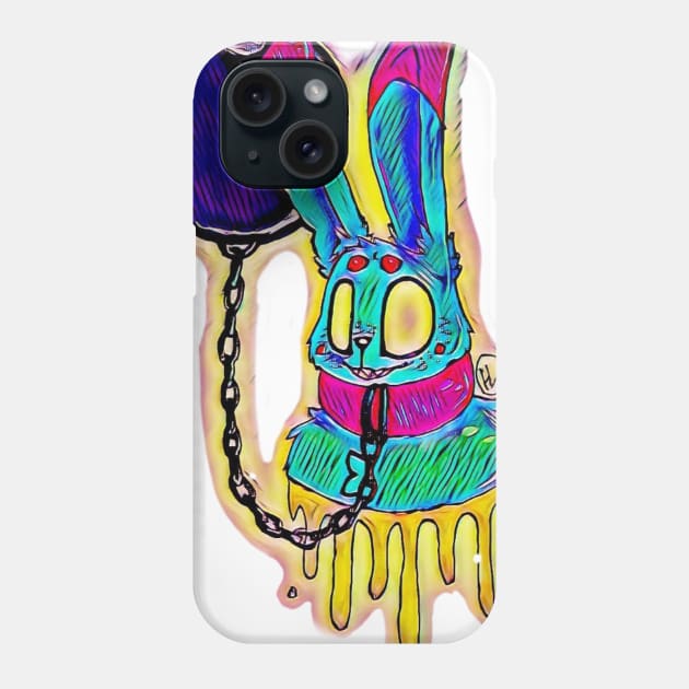 Neon Bunny Phone Case by BlueGoo