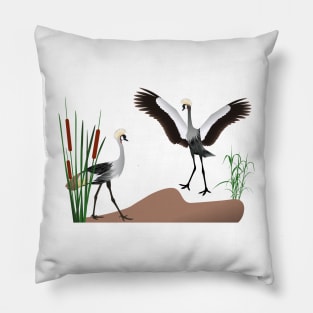 Crowned crane Pillow