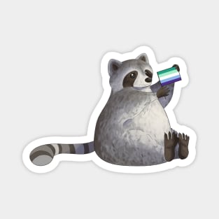 MLM Pride Raccoon Magnet