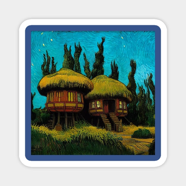 Starry Night in Kashyyyk Magnet by Grassroots Green