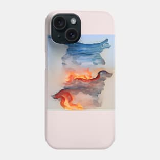 fire and water cat and dog Phone Case