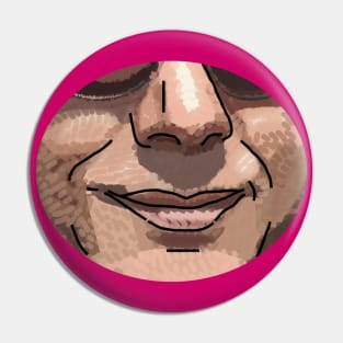 Smiling Man Face Pin