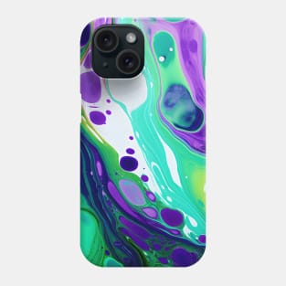 Neon Pulse: A Vivid Play of Color in Abstract Art Phone Case