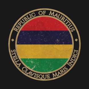 Vintage Republic of Mauritius Africa African Flag T-Shirt