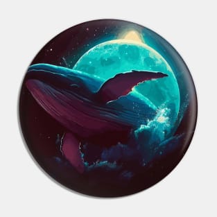 Whale dream in space Pin