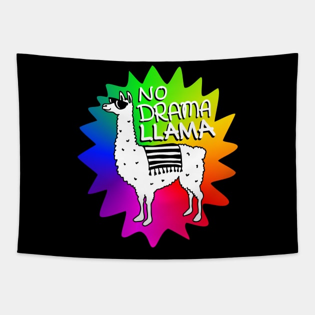 No drama llama Rainbow Tapestry by PnJ