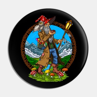 Hippie Magic Mushrooms Shaman Pin