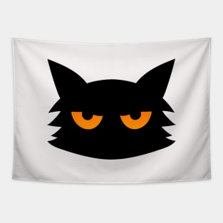 Black Cat  Creepy Spooky  Halloween Tapestry