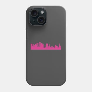 Boston skyline pink Phone Case