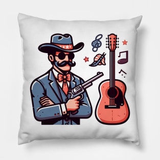 A Whimsical Tribute to American Culture in Cartoon Style T-Shirt Pillow