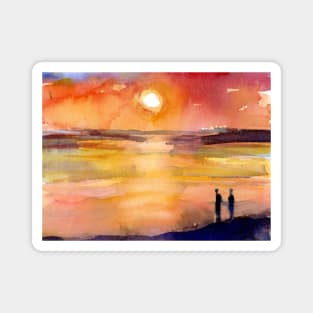 Sunset - Sunrise - Reflection - People Magnet