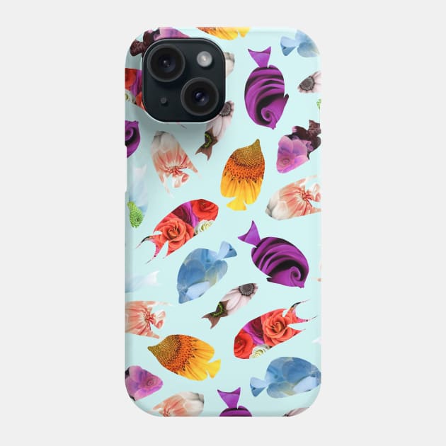 Fish Shaped Flowers Phone Case by notsniwart