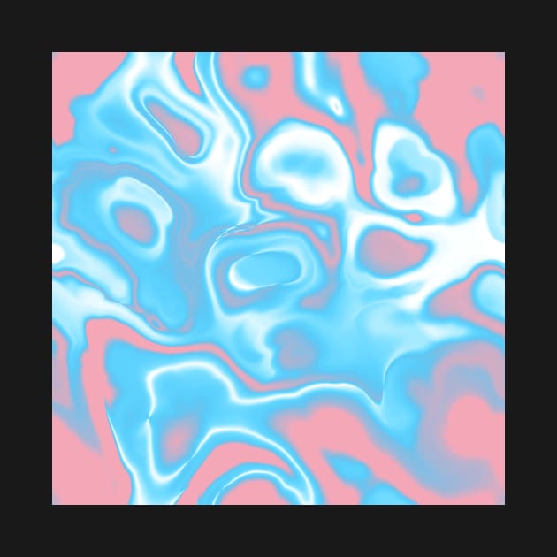 Trans Pride Abstract Swirled Spilled Paint by VernenInk