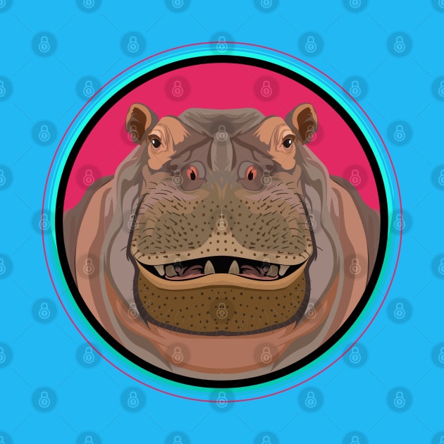 Hippo Circle by Peppermint Narwhal