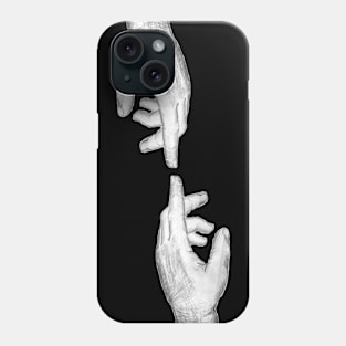 Modern Creation of Adam - Sketch Version Phone Case